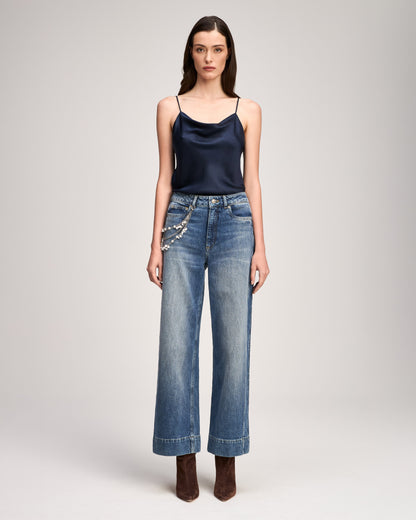 Cinq à Sept Pearl Chain Denim Betsy Jeans