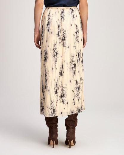 Cinq à Sept Handsketched Floral Delaine Skirt