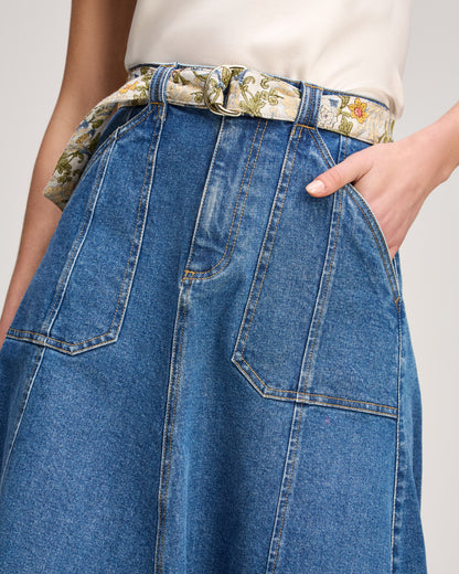 Cinq à Sept Long Benji Jean Skirt