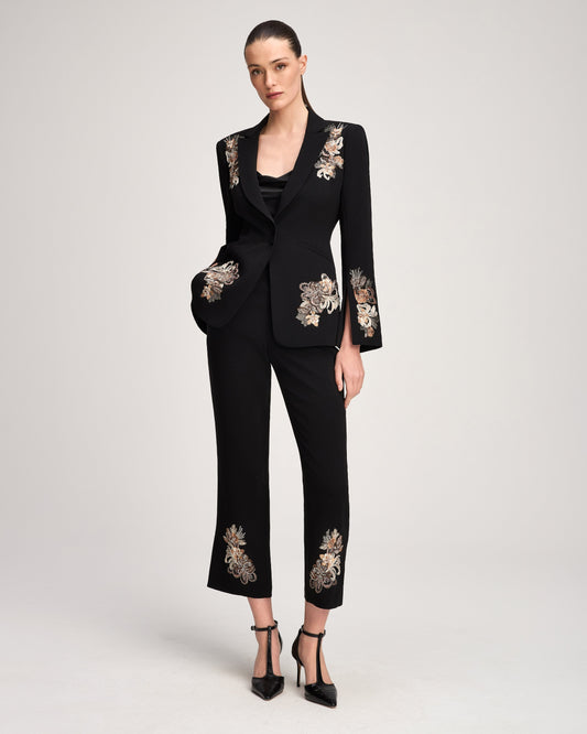 Cinq à Sept Floral Border Cropped Kerry Pant