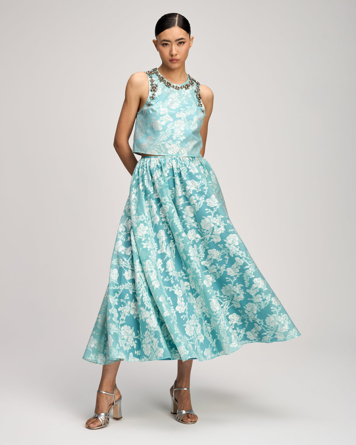 Cinq à Sept Organza Jacquard Ruth Skirt
