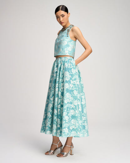 Cinq à Sept Organza Jacquard Ruth Skirt