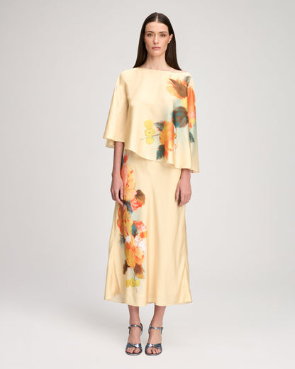 Cinq à Sept Watercolor Floral Carole Skirt