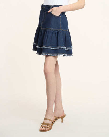 Cinq à Sept Bicolor Fringe Martina Skirt