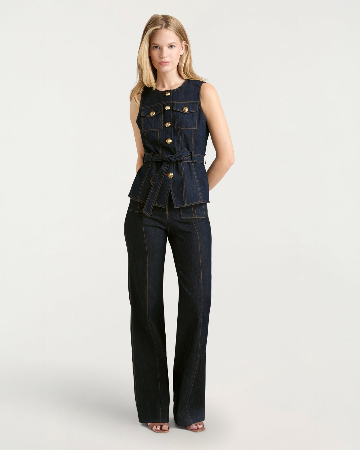 Cinq à Sept Indigo Reenee Jean Vest