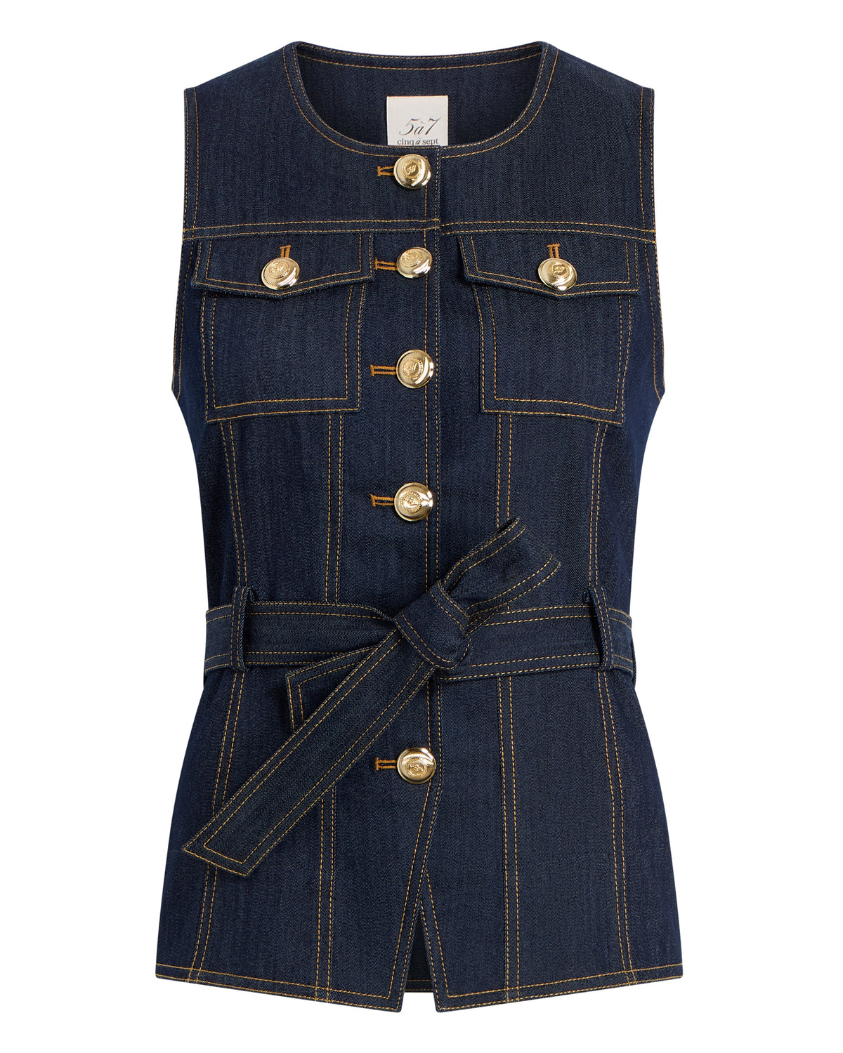 Cinq à Sept Indigo Reenee Jean Vest