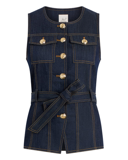 Cinq à Sept Indigo Reenee Jean Vest