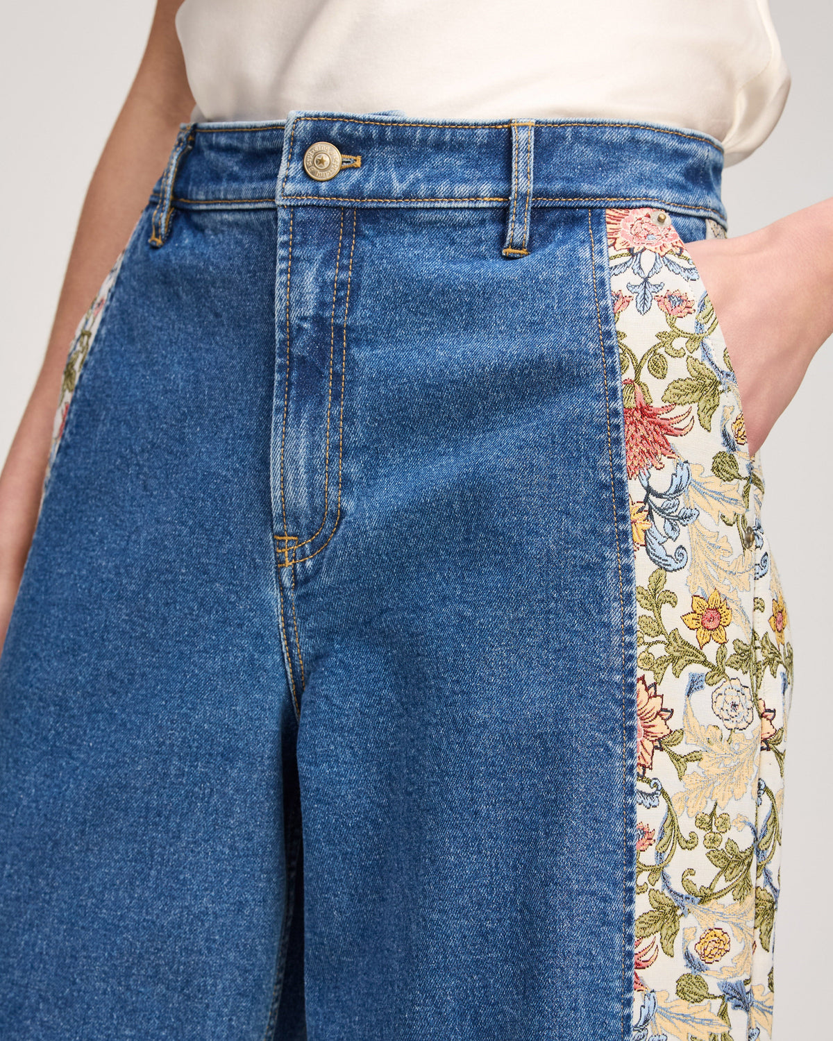 Cinq à Sept Patchwork Zoe Jeans