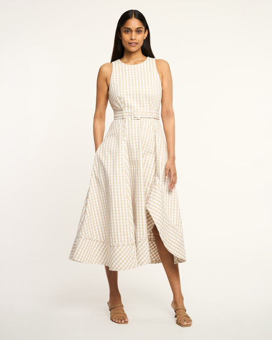 Cinq à Sept Mini Gingham Denim Zelda Dress