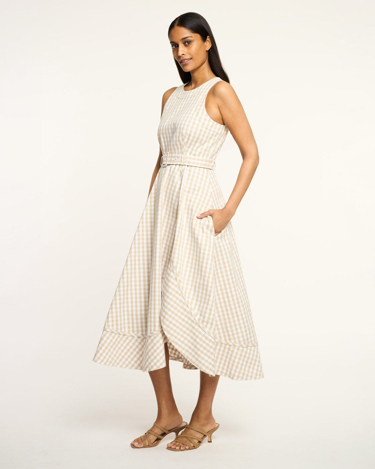 Cinq à Sept Mini Gingham Denim Zelda Dress