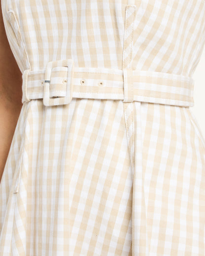 Cinq à Sept Mini Gingham Denim Zelda Dress