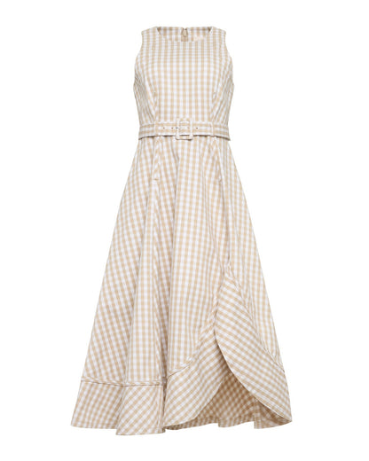Cinq à Sept Mini Gingham Denim Zelda Dress