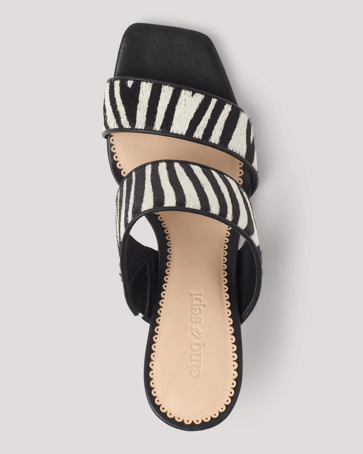 Cinq à Sept Sutton Zebra Haircalf Sandal