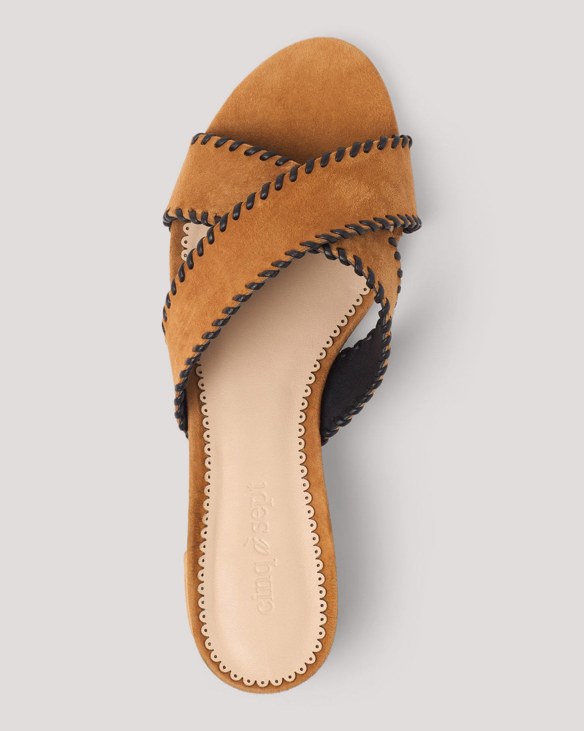 Cinq à Sept Amanda Criss Cross Suede Sandal