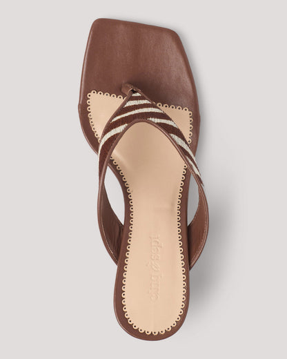 Cinq à Sept Frankie Zebra Haircalf Kitten Heel Sandal
