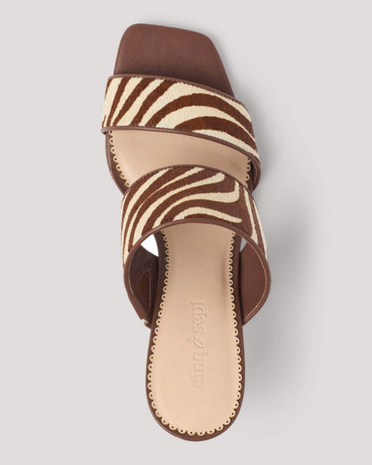Cinq à Sept Sutton Zebra Haircalf Sandal