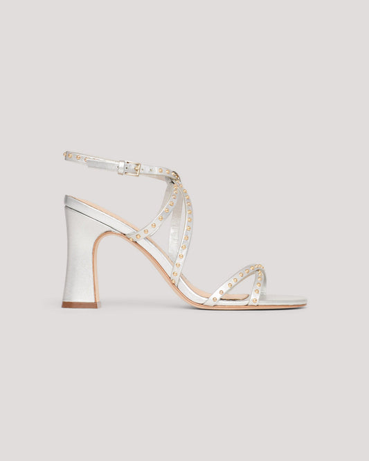 Cinq à Sept Blair Studded Metallic Sandal