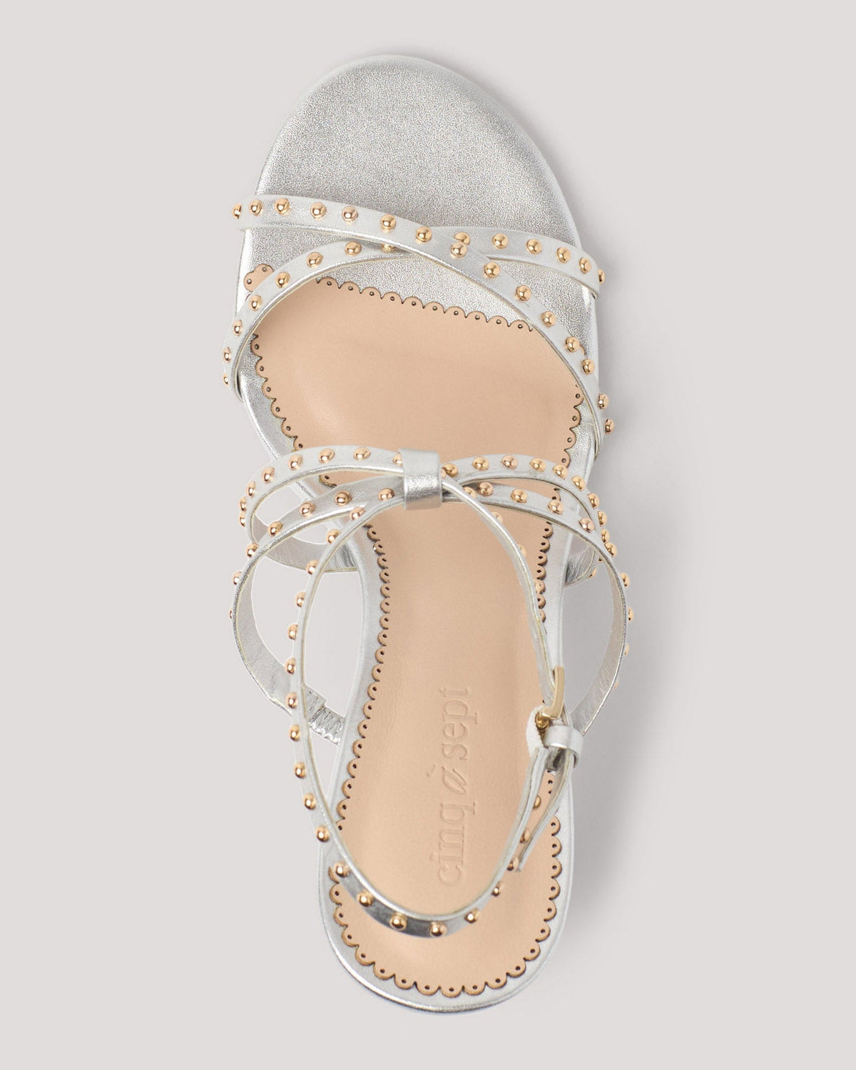 Cinq à Sept Blair Studded Metallic Sandal
