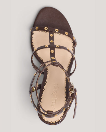Cinq à Sept Maisie Strappy Grommet Block Heel