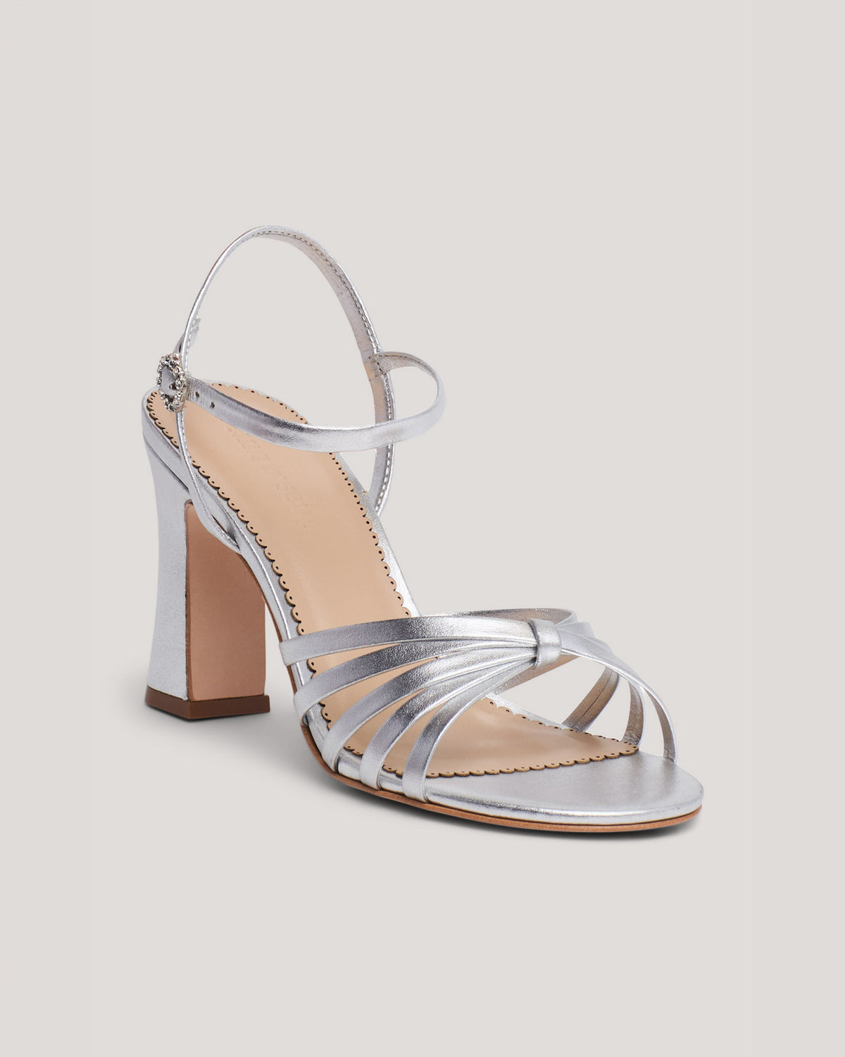 Cinq à Sept Logan Strappy Metallic Heeled Sandal