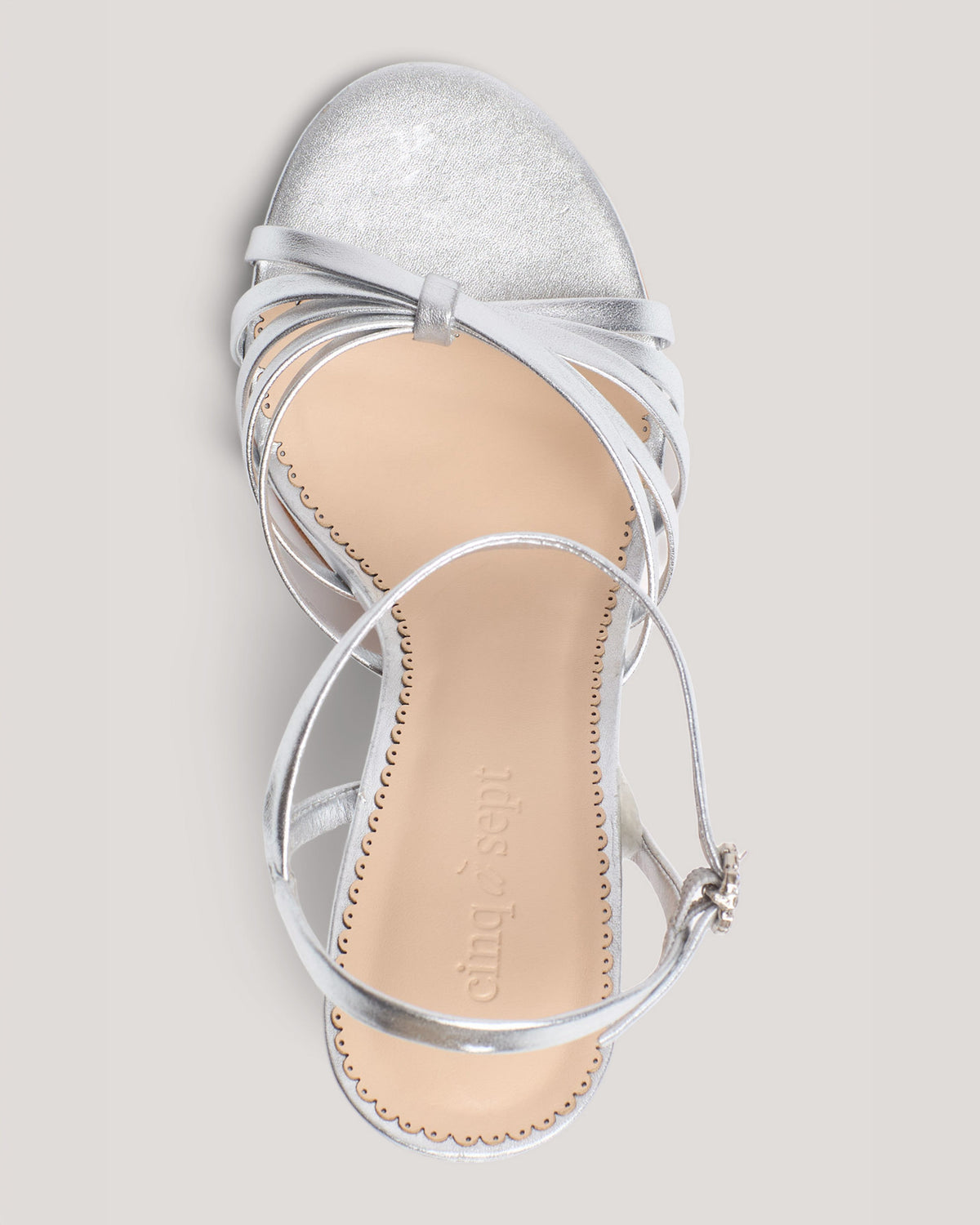 Cinq à Sept Logan Strappy Metallic Heeled Sandal