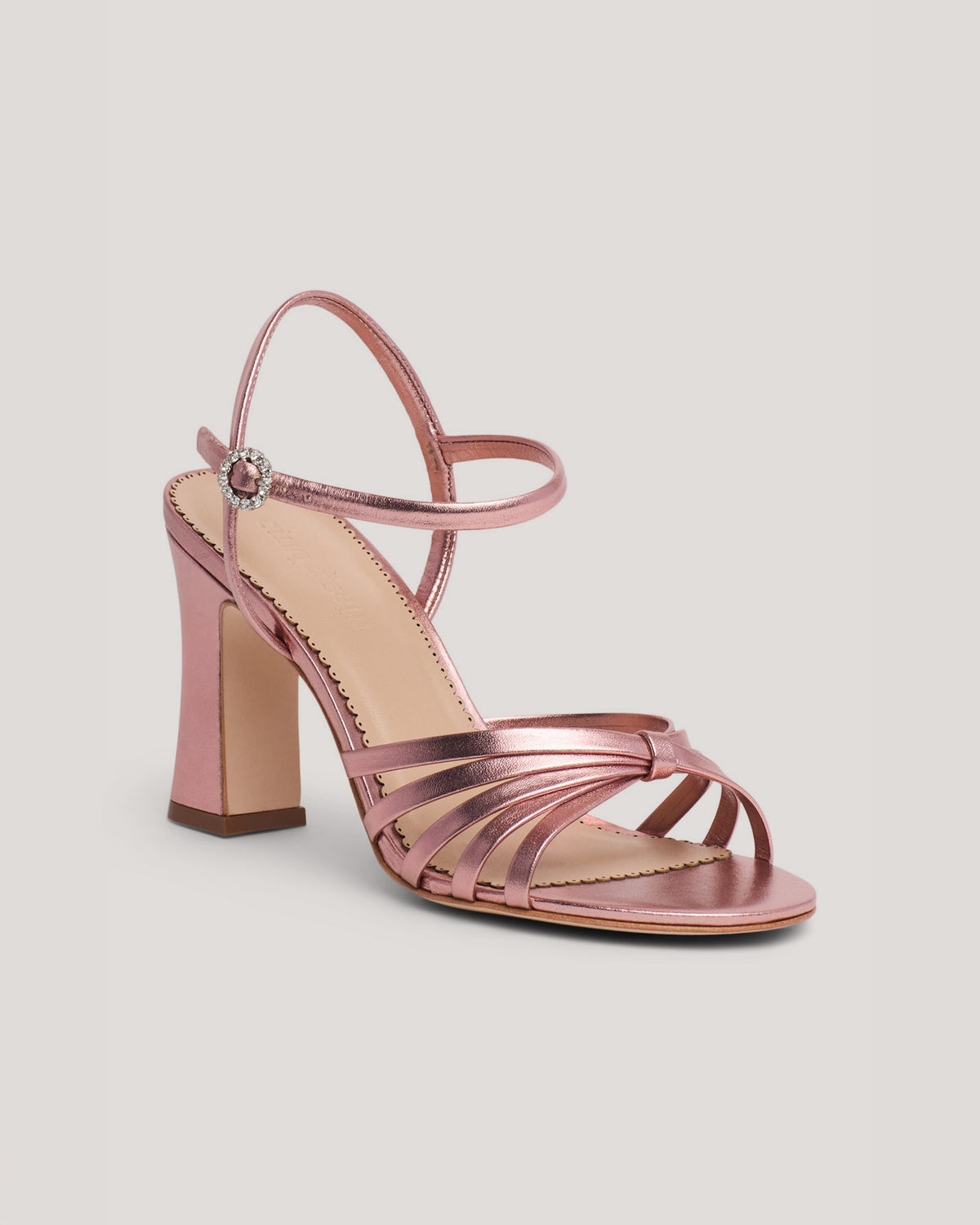 Cinq à Sept Logan Strappy Metallic Heeled Sandal
