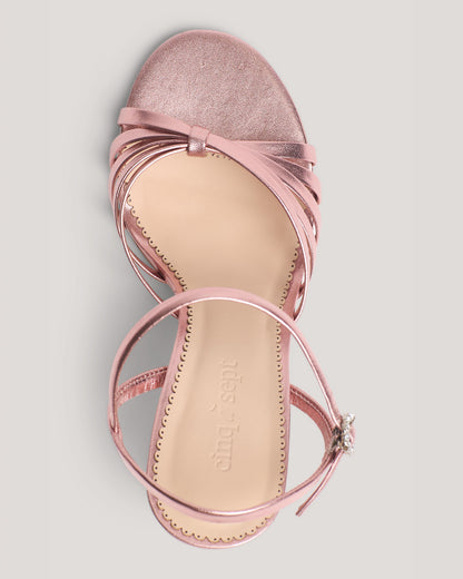 Cinq à Sept Logan Strappy Metallic Heeled Sandal