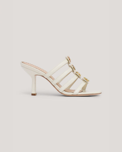 Cinq à Sept Emmy Crystal Flower Heeled Sandal