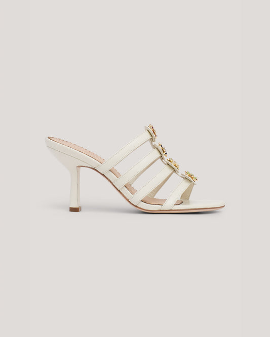 Cinq à Sept Emmy Crystal Flower Heeled Sandal