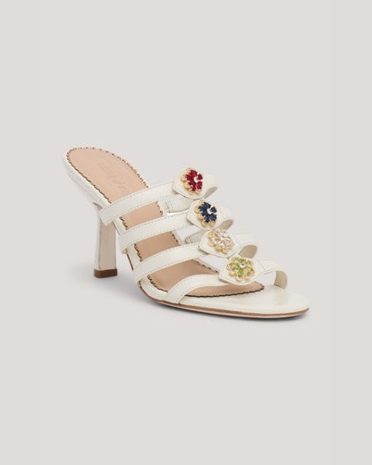 Cinq à Sept Emmy Crystal Flower Heeled Sandal