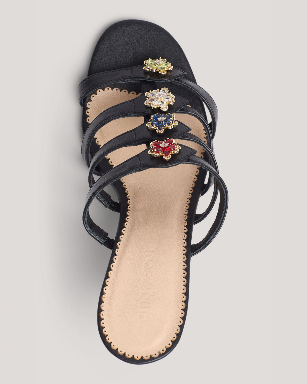Cinq à Sept Emmy Crystal Flower Heeled San