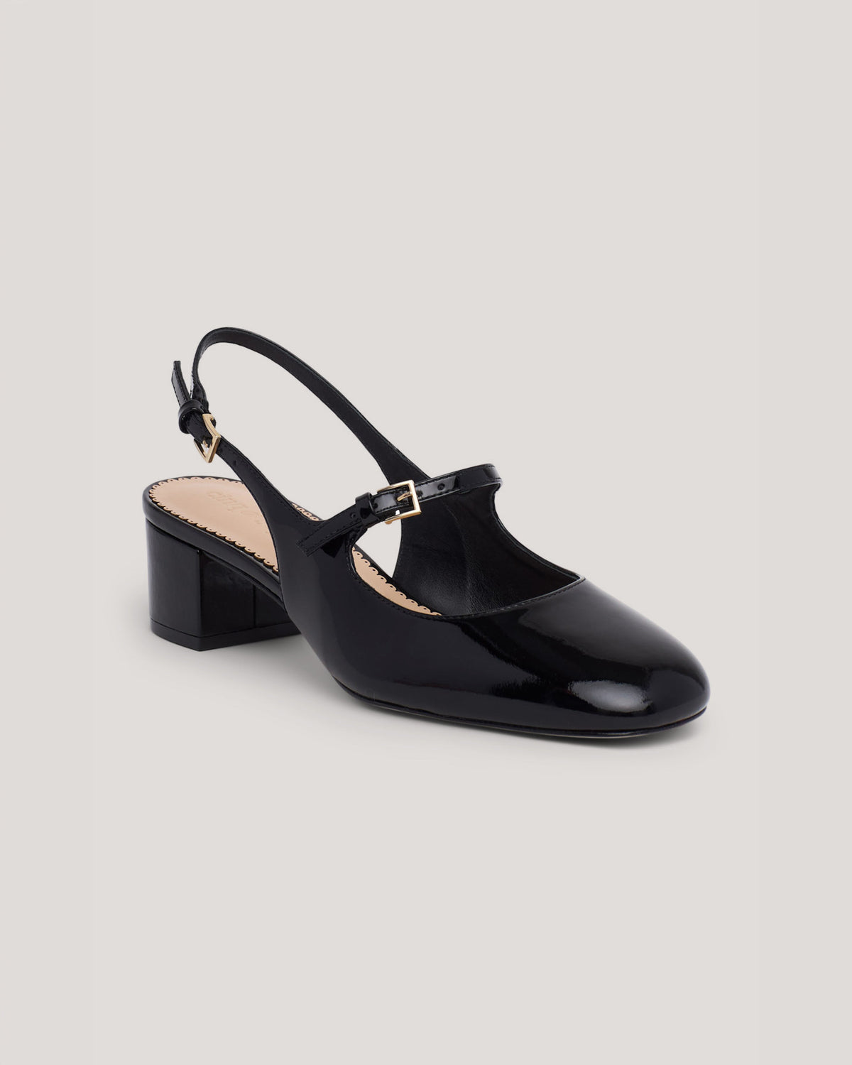 Cinq à Sept Diana Patent Slingback Block Heel