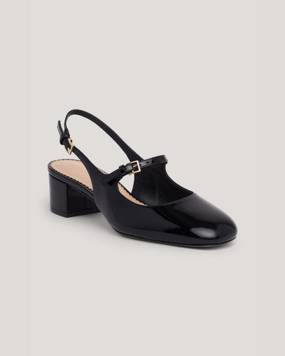 Cinq à Sept Diana Patent Slingback Block Heel