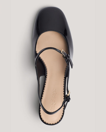 Cinq à Sept Diana Patent Slingback Block Heel