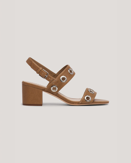 Cinq à Sept Gemma Grommets Block Heel Sandal
