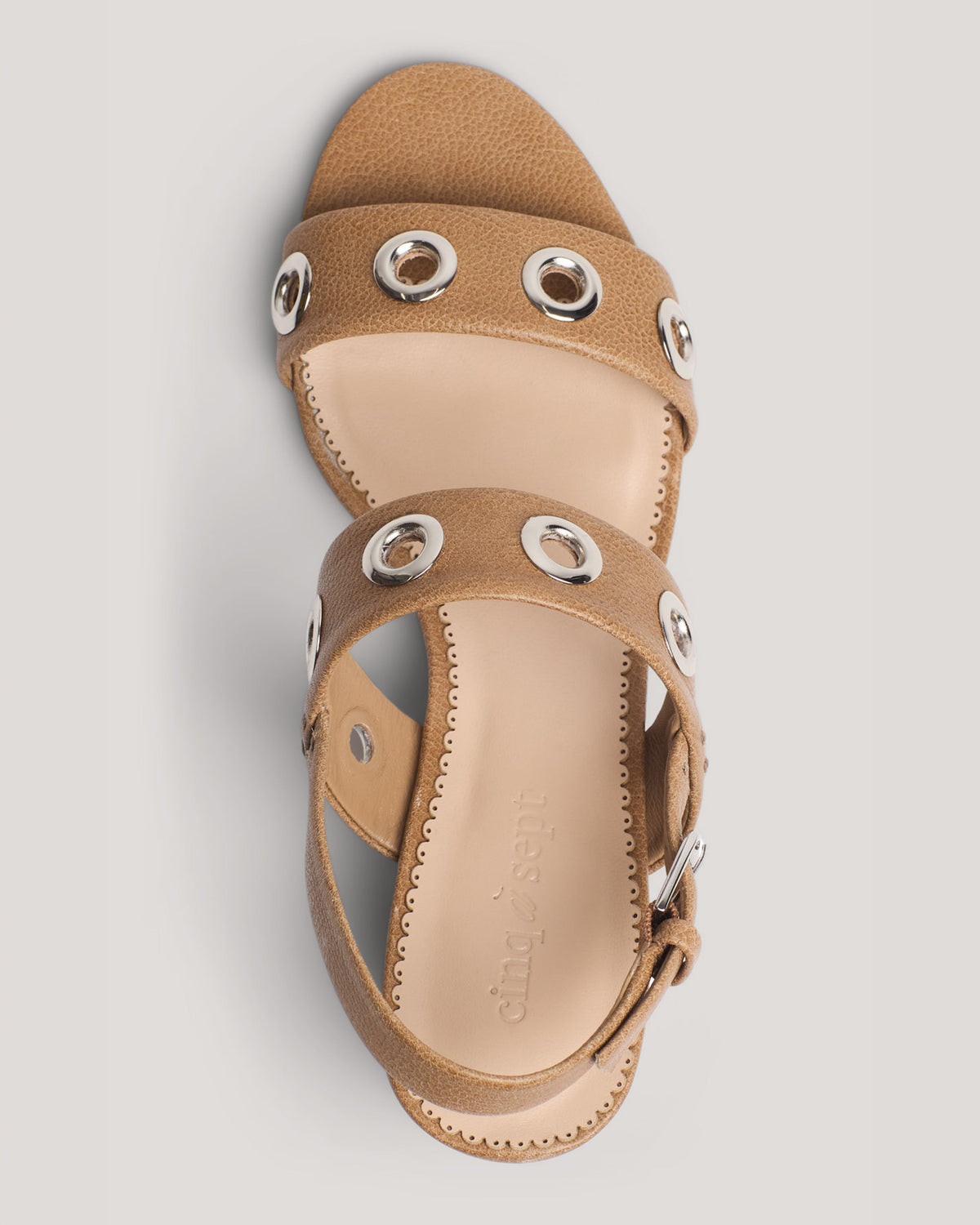 Cinq à Sept Gemma Grommets Block Heel Sandal