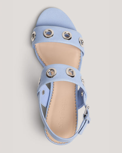 Cinq à Sept Gemma Grommets Block Heel Sandal