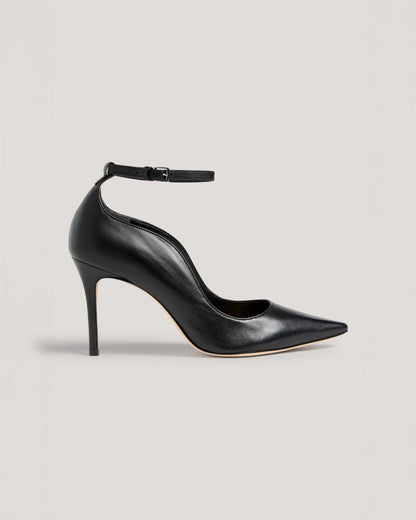 Cinq à Sept Riley Soft Curve Pointed Toe Ankle Strap Heel