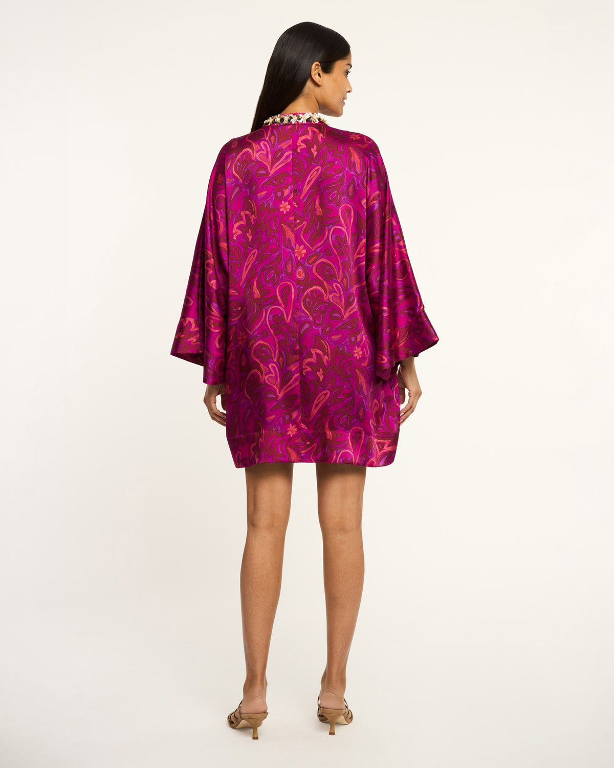 Cinq à Sept Paisley Bloom Collarless Arcia Kaftan