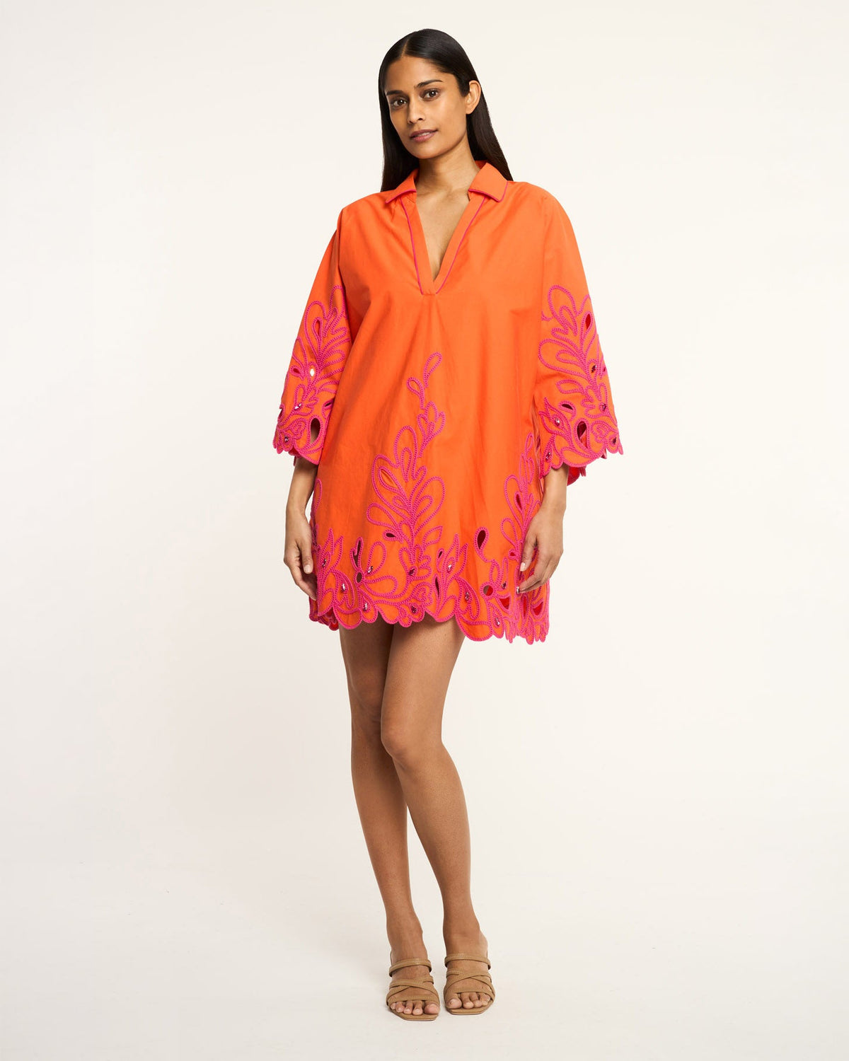 Cinq à Sept Paisley Bloom Embroidered Arcia Kaftan