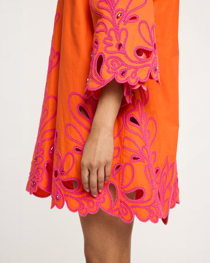 Cinq à Sept Paisley Bloom Embroidered Arcia Kaftan
