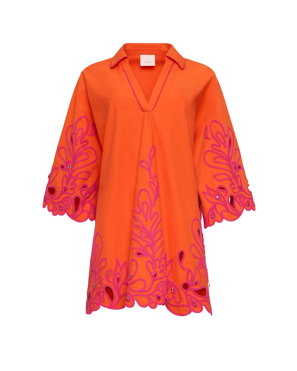 Cinq à Sept Paisley Bloom Embroidered Arcia Kaftan