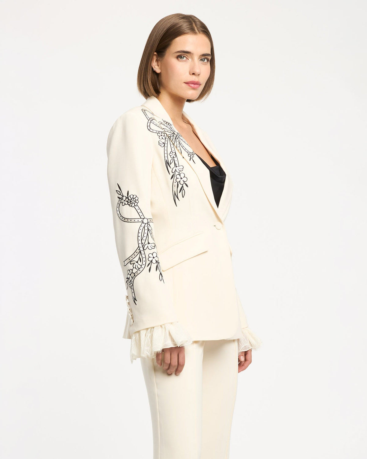 Cinq à Sept Cascading Ribbon Cheyenne Blazer