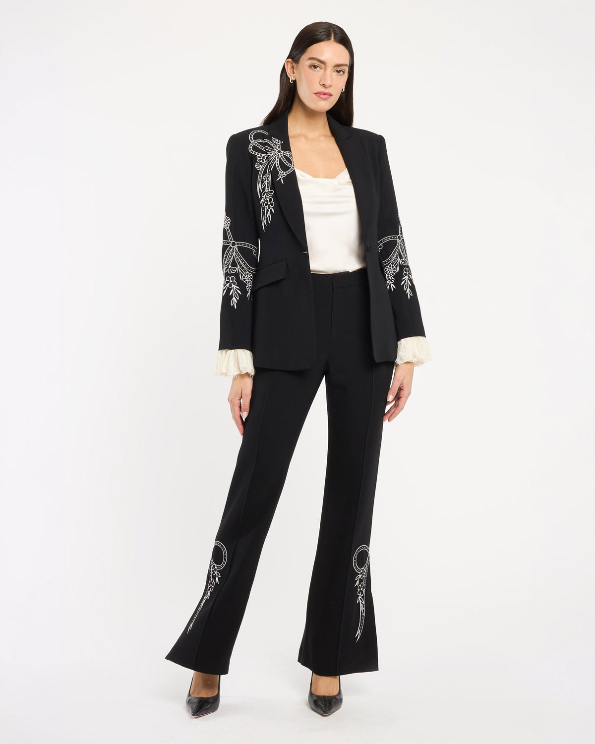 Cinq à Sept Cascading Ribbon Cheyenne Blazer