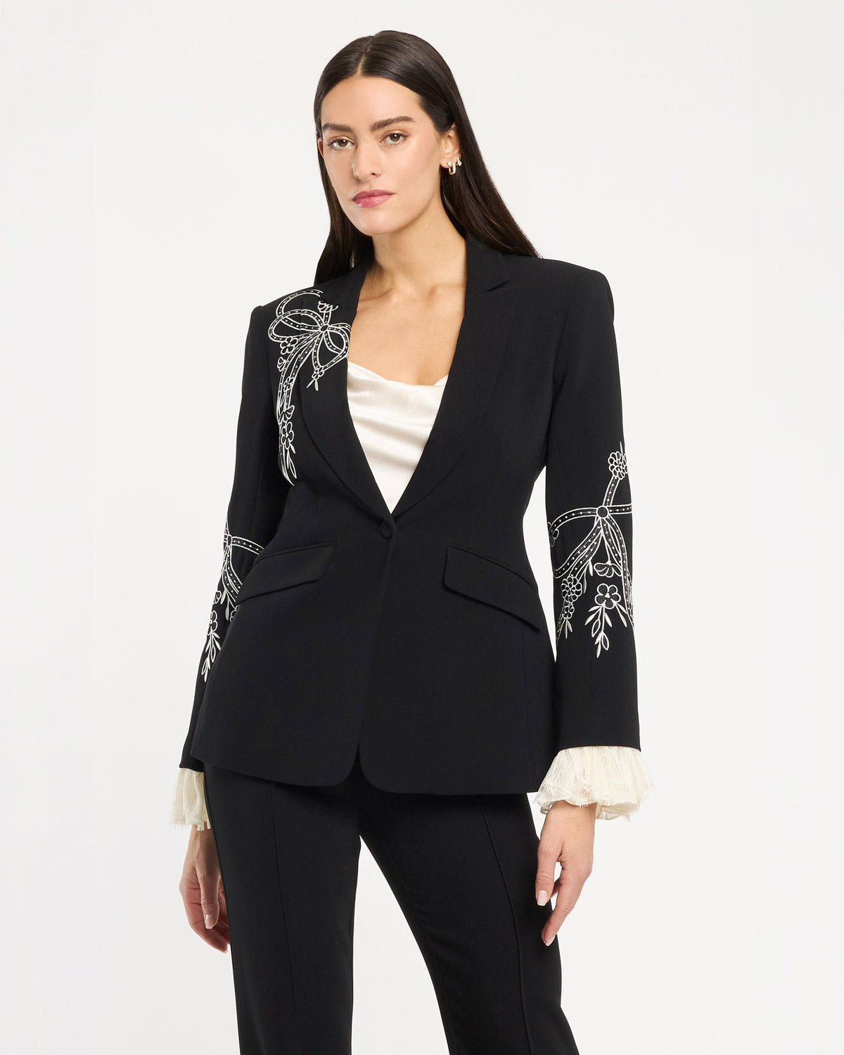 Cinq à Sept Cascading Ribbon Cheyenne Blazer