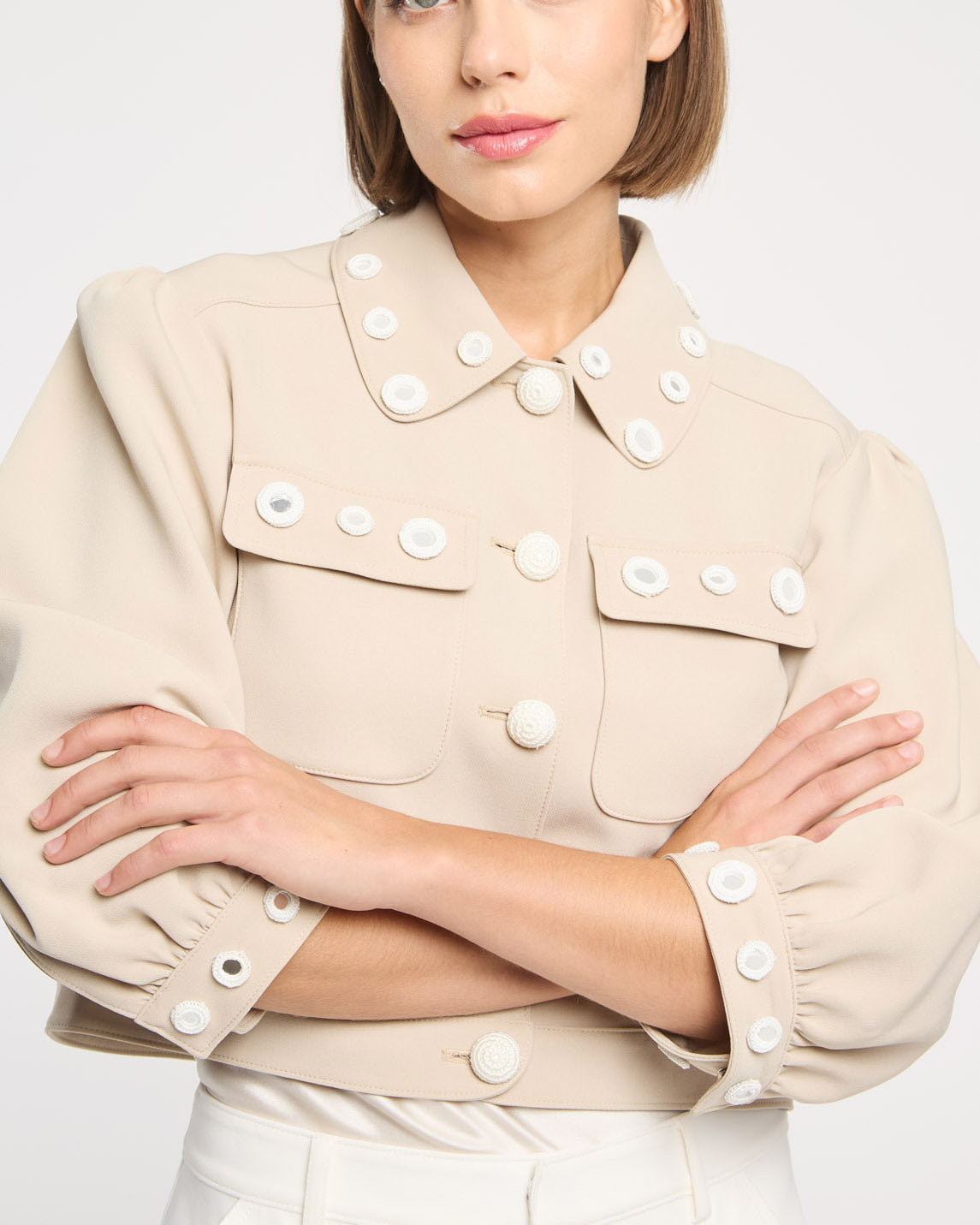 Cinq à Sept Crochet Mirrors Gilliana Jacket
