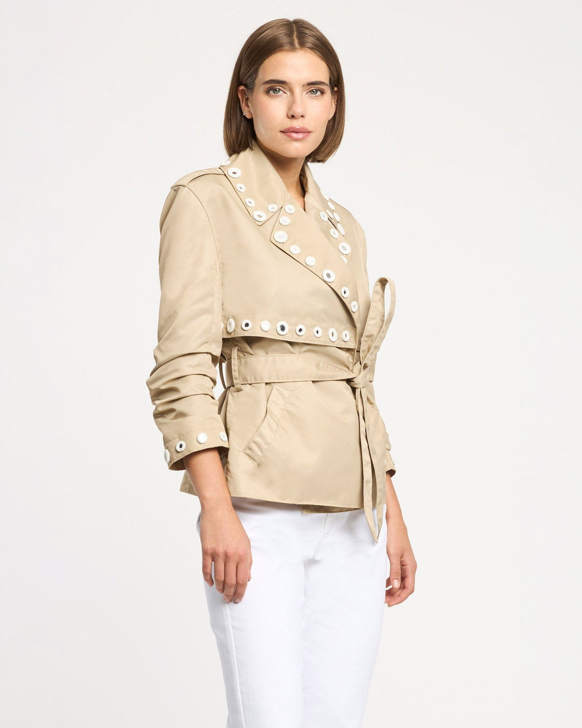 Cinq à Sept Crochet Mirrors Short Yates Trench