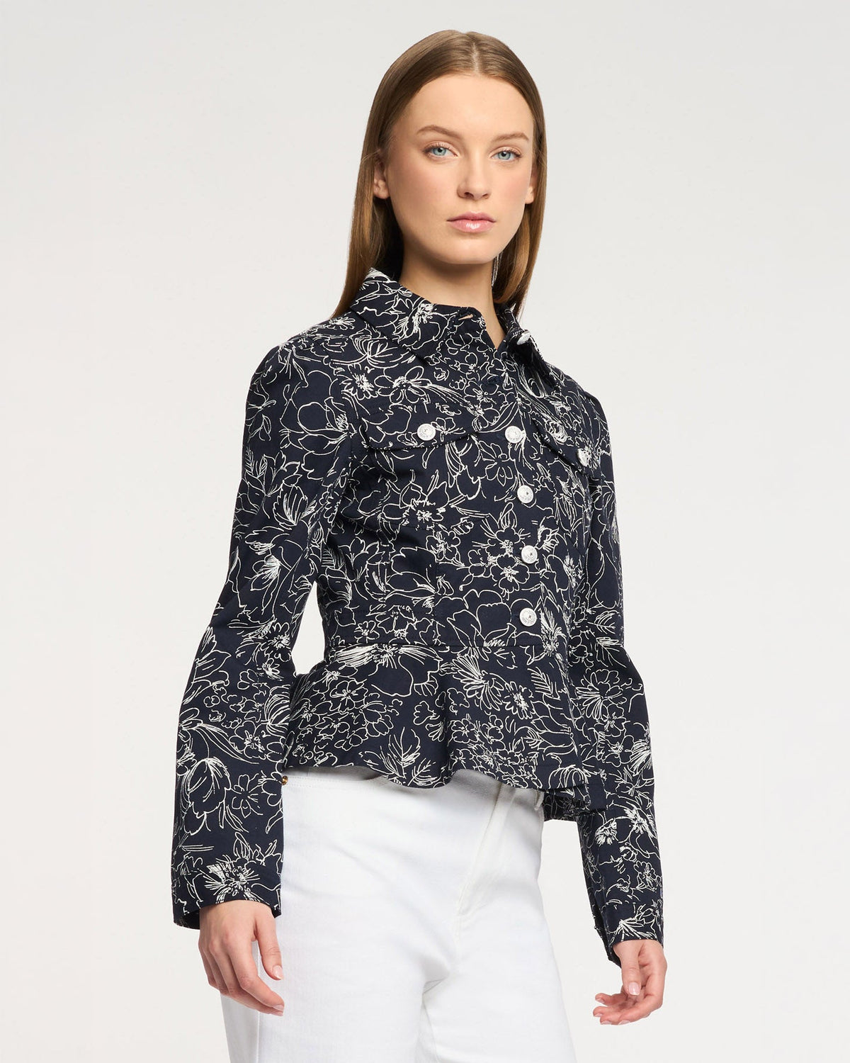 Cinq à Sept Garden Doodle Lainy Jacket