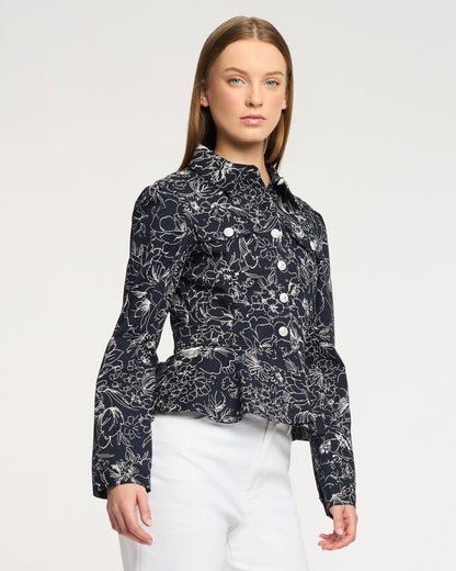 Cinq à Sept Garden Doodle Lainy Jacket