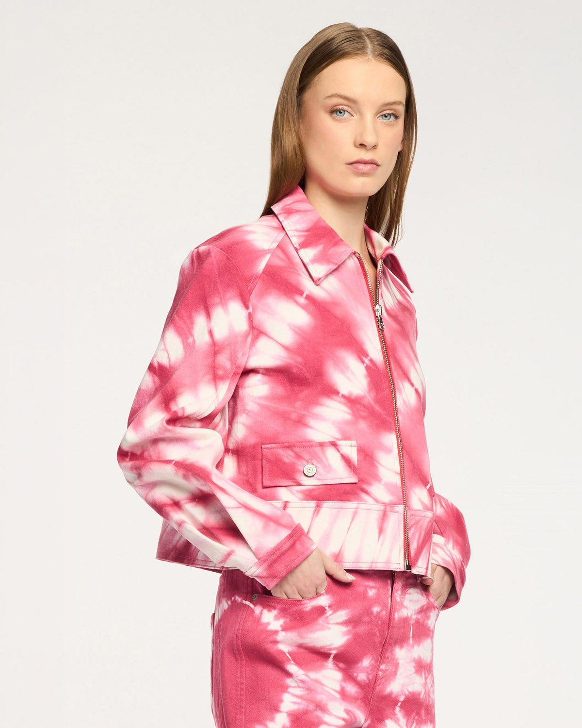 Cinq à Sept Tie Dye Harriet Jean Jacket